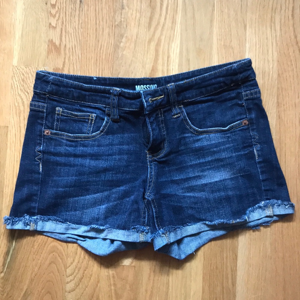 Mossimo Supply Co. Dark Distressed Denim Shorts